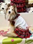 画像3: アランキルトニット☆タータンフリルワンピ（ホワイト）・６号