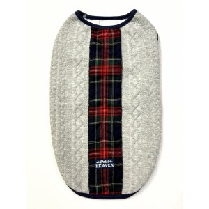 画像: アランキルトニット☆タータンラインタンク（グレー）・７号