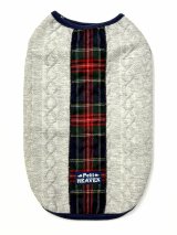 画像: アランキルトニット☆タータンラインタンク（グレー）・４号