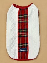 画像: アランキルトニット☆タータンラインタンク（ホワイト）・４号