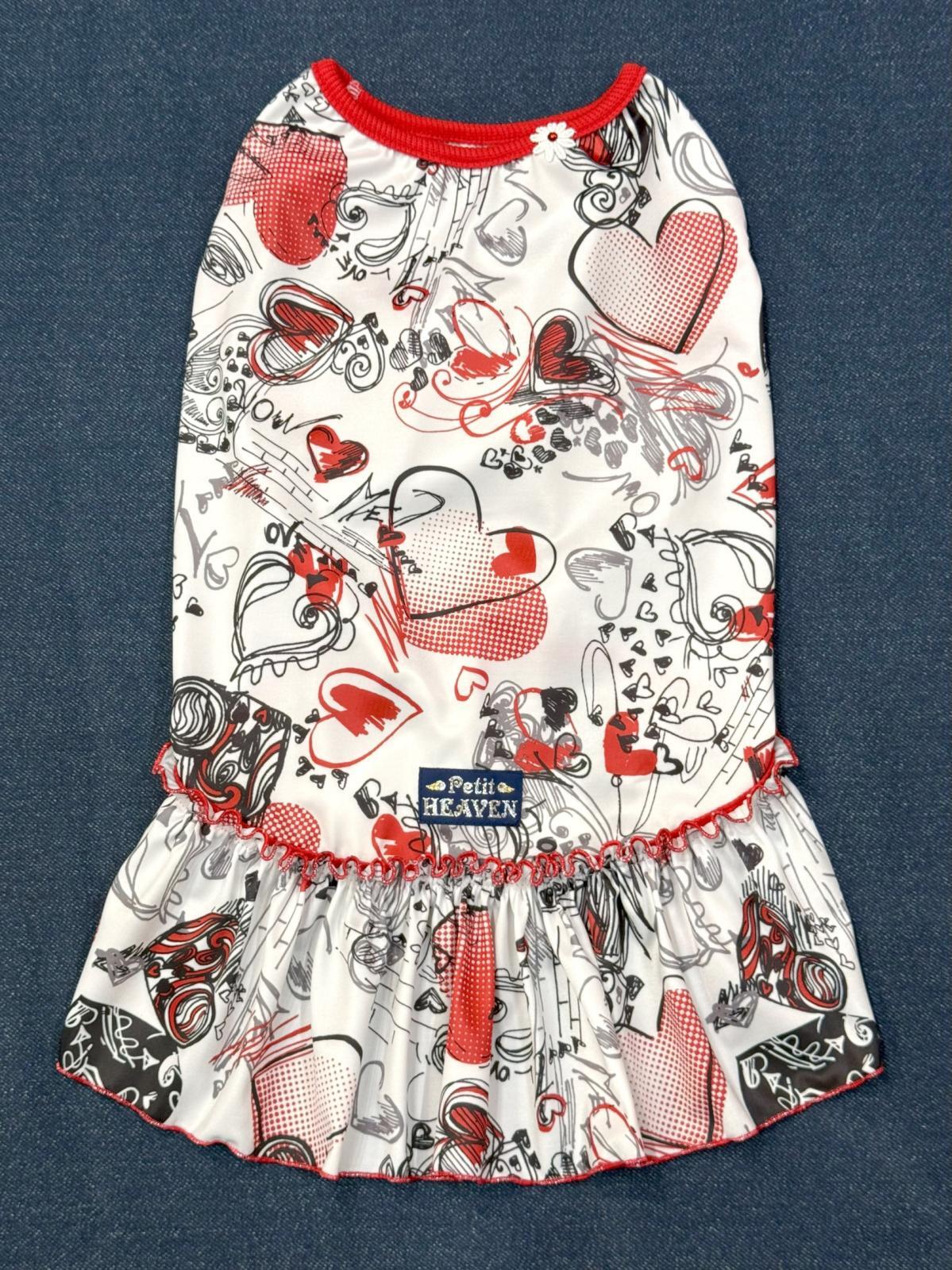 画像1: ツーウェイ☆グラフィティハート柄フェミニンワンピ・７号