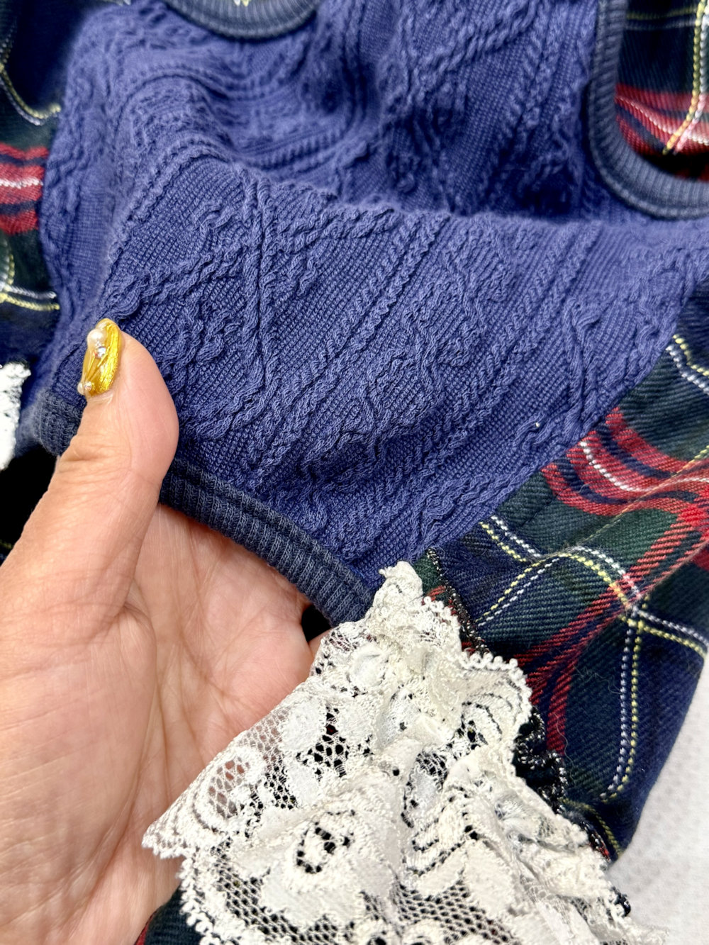 画像10: ネイビータータン☆レース付きガーリーワンピ・３号